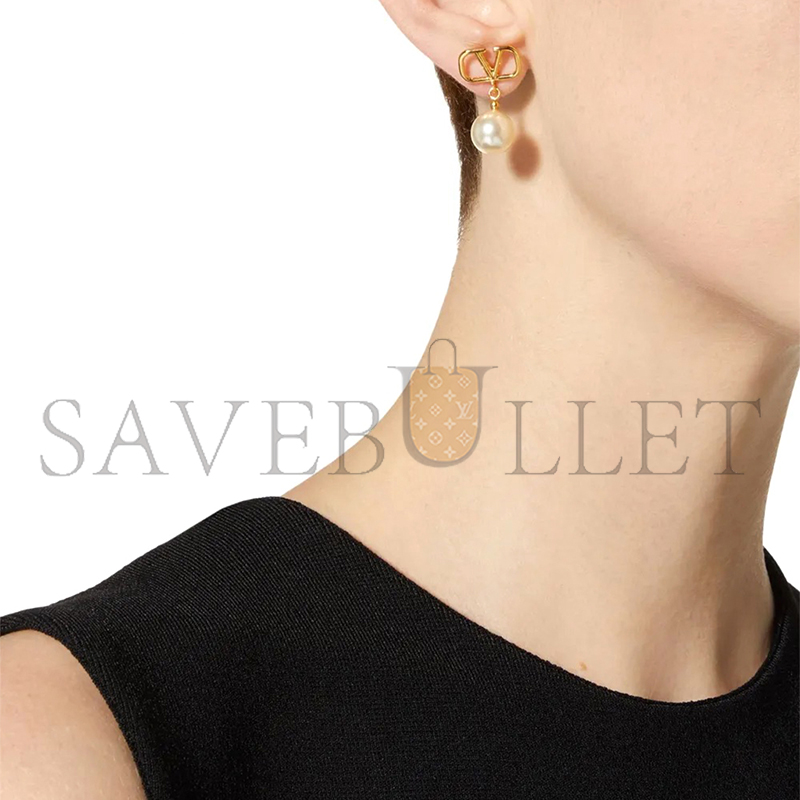 Va1e*ntin0 garavani vlogo signature beaded pendant earrings